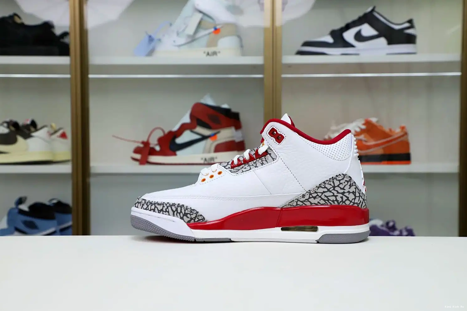 Cardinal  Red(CT8532-126） Air Jordan Retro 3 Kimikick 0627